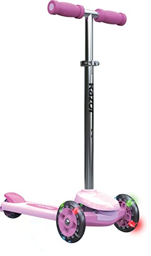 Razor Unisex-Youth Rollie, 3-Rad-Roller für jüngere Kinder, Sitz-und Stehfunktion, beleuchtete Reifen, Pink, One Size von Razor