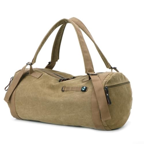 29) Segeltuch-Rucksack, Seesack für Outdoor-Reisen und Camping, bequem und zuverlässig (Khaki) von ReachMall