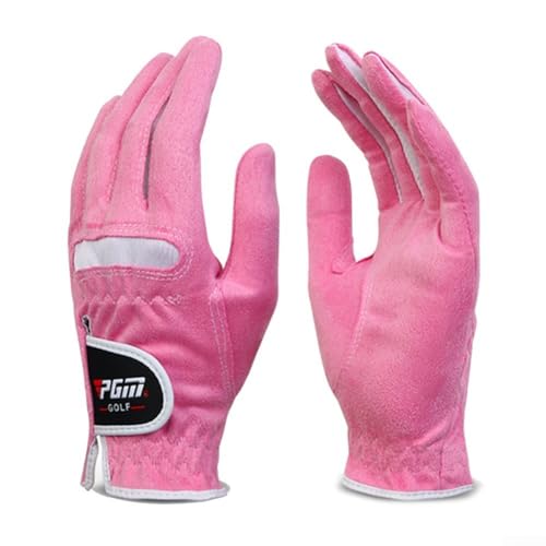 Breathe Easy Damen-Golfhandschuhe zum Hineinschlüpfen, entworfen für Outdoor-Sport-Komfort (18 Pink) von ReachMall