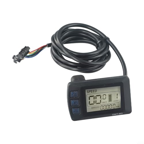 Elektrofahrrad LCD Display, Wasserdicht OMT-M3 LCD S900 Display Meter Bedienfeld mit SM Stecker für E-Bike Scooter Modifikation Zubehör von ReachMall