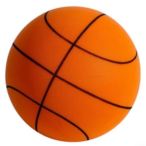 ReachMall Mute Basketball, Durchmesser 2118 cm, leiser Schaumstoff-Sportball für den Innenbereich (18 cm, Orange) von ReachMall