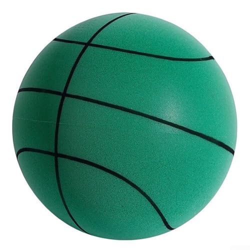 ReachMall Mute Basketball, Durchmesser 2118 cm, leiser Schaumstoff-Sportball für den Innenbereich (18 cm, grün) von ReachMall