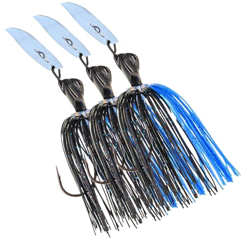 Lead Breaker Jigs (3er-Pack) 1/56.7 g schwarz/blau von Reaction Tackle