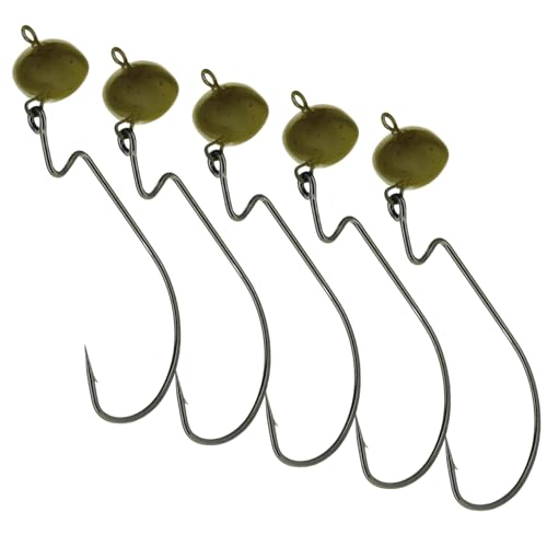 Reaction Tackle Lead Football Swing Jig, 0,9 l, grüner Kürbis, 5 Stück pro Packung von Reaction Tackle