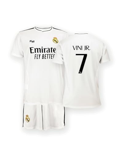 Real Madrid Home Kit Trikot und Shorts Saison 24/25, Vini Jr., 12 Years, Replik Shirt Mit Offizieller Lizenz Real Madrid Home Kit Trikot und Shorts Saison 24/25, Vini Jr., 12 Years, Replik Shirt Mit Offizieller Lizenz von Real Madrid