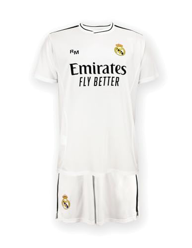 Real Madrid Home Kit Trikot und Shorts Saison 24/25, Weiß, 14 Years, Replik Shirt Mit Offizieller Lizenz Real Madrid Home Kit Trikot und Shorts Saison 24/25, Weiß, 14 Years, Replik Shirt Mit Offizieller Lizenz von Real Madrid