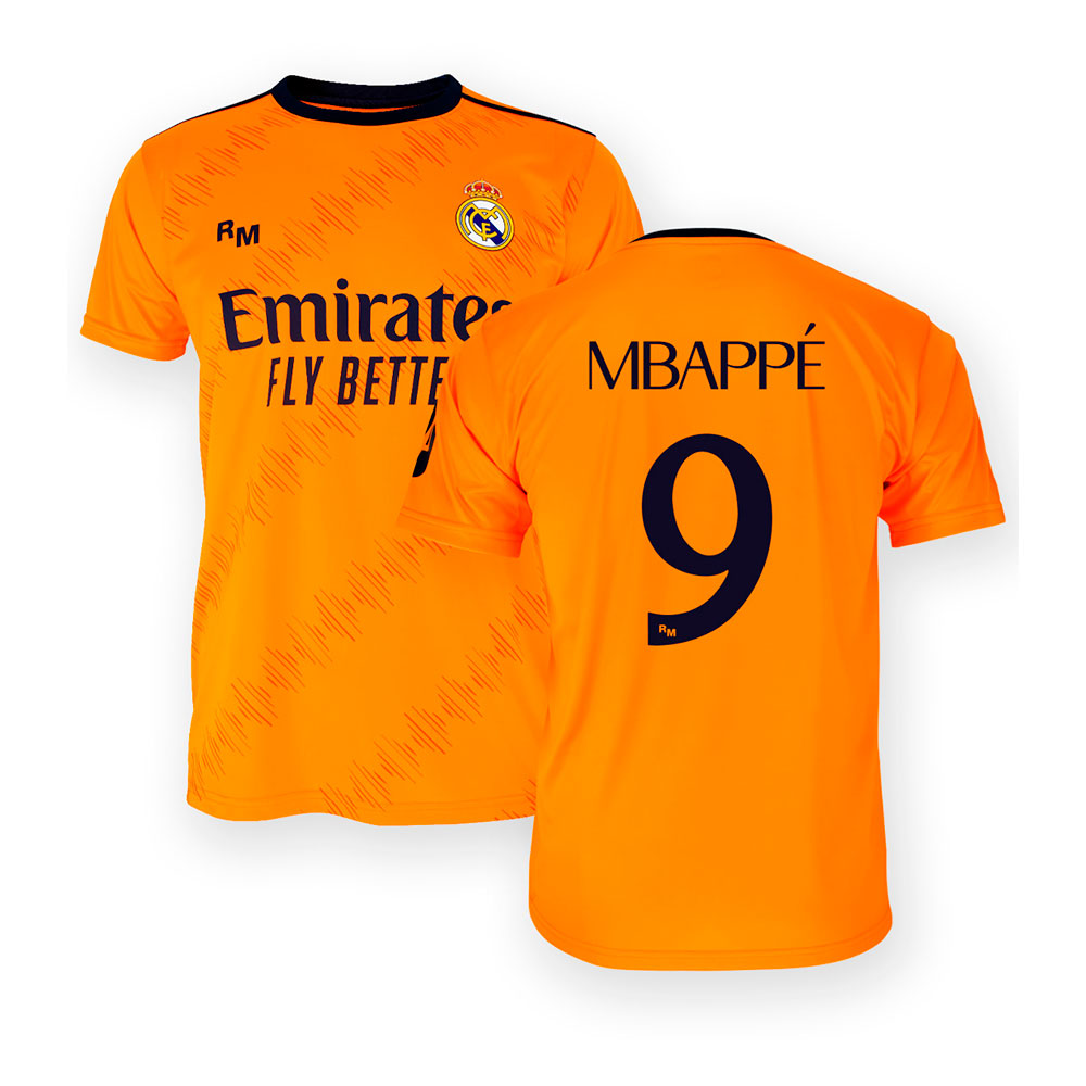 Real Madrid 24/25 Mbappe Away Short Sleeve T-shirt Orange S Real Madrid 24/25 Mbappe Away Short Sleeve T-shirt Orange S von Real Madrid