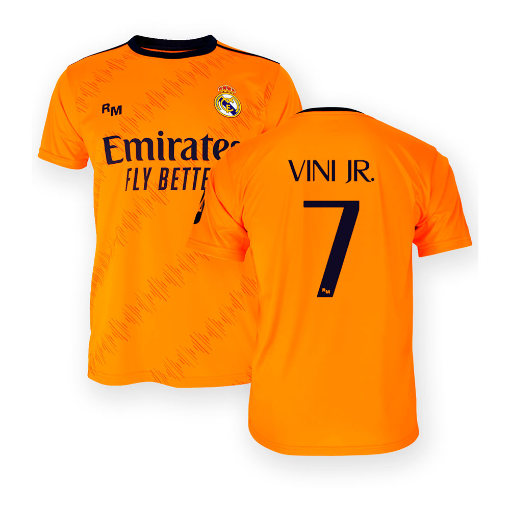 Real Madrid Real Madrid 24/25 Vinicius Junior Away Short Sleeve T-shirt Orange 14 Years von Real Madrid