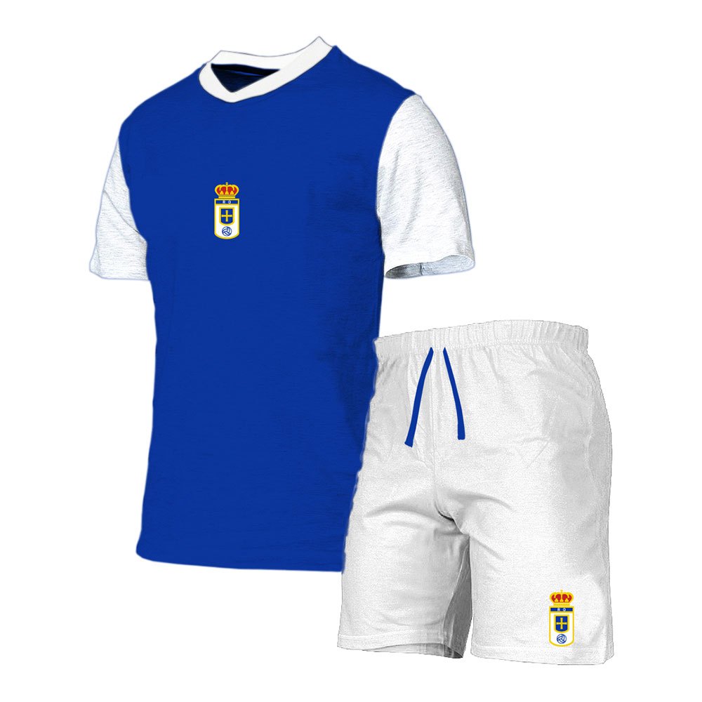 Real Oviedo Junior Short Sleeve Pyjama Blau 8 Years von Real Oviedo