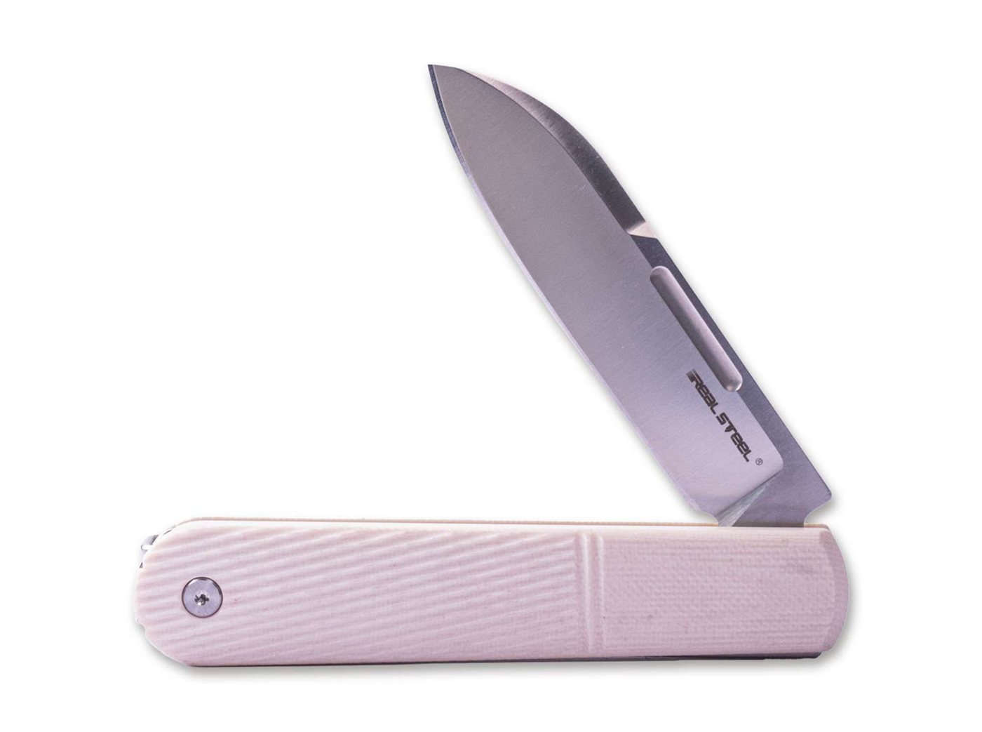 Real Steel Taschenmesser Real Steel Real Barlow RB5 Droppoint G10 Ivory von Real Steel
