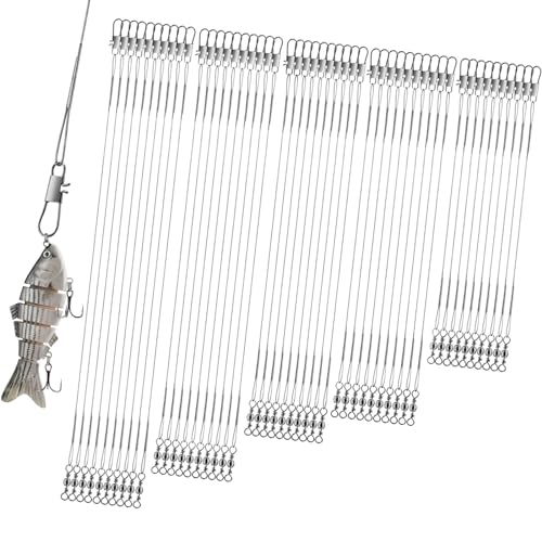 Realure 50 Stücke Stahlvorfach Hecht Angeln Set mit Wirbel & Snaps, 5größen Edelstahl Fischen Angelzubehör Raubfisch, Vorfach Angeln Vorfächer zum Spinnangeln, Vorfachschnur Für Salzwasser Süßwasser Realure 50 Stücke Stahlvorfach Hecht Angeln Set mit Wirbel & Snaps, 5größen Edelstahl Fischen Angelzubehör Raubfisch, Vorfach Angeln Vorfächer zum Spinnangeln, Vorfachschnur Für Salzwasser Süßwasser von Realure