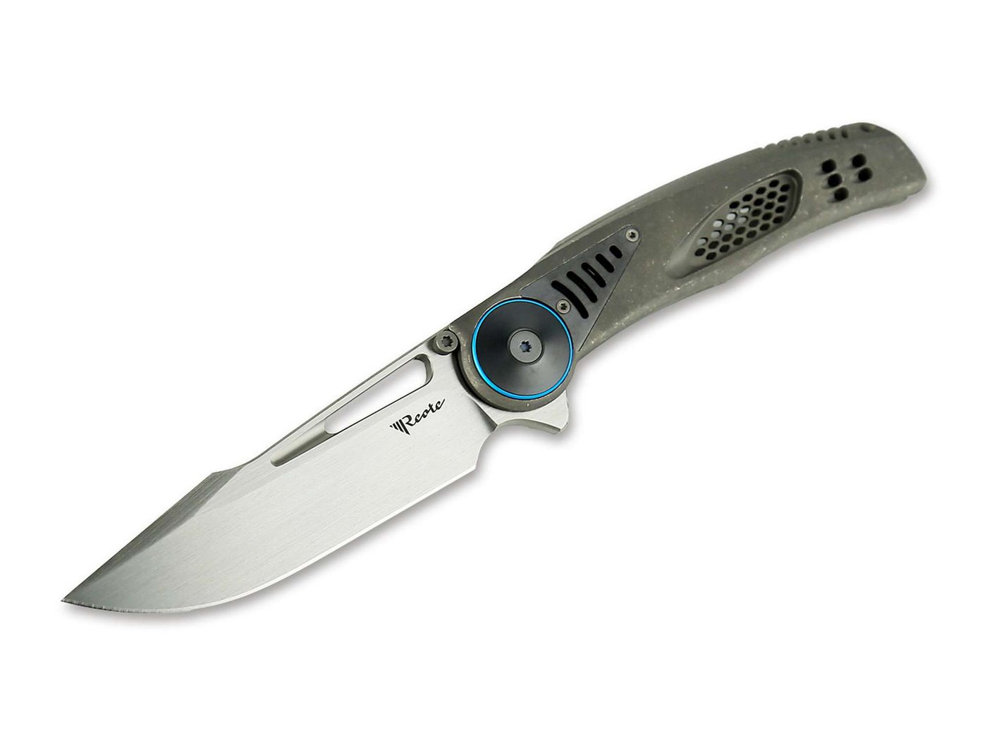 Reate Taschenmesser Taschenmesser GTR Dark Titanium Bead Blast Stonewashed Zirconium von Reate