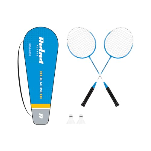 Rebel Electro Unisex Jugend RBA-4101 Badminton-Set, Blau-Weiß, Uniwersalny von Rebel Electro