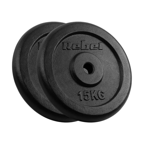 Rebel Lastsatz Gusseisen 2x15kg Bohrung 31mm Teller Classic RBA-2130 Rebel Lastsatz Gusseisen 2x15kg Bohrung 31mm Teller Classic RBA-2130 von Rebel Electro