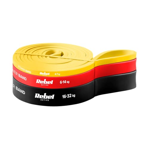 Rebel Set 3 Trainingsgummis Latex Power Band PLs-1, 4-32 kg RBA-3000-S3 Rebel Set 3 Trainingsgummis Latex Power Band PLs-1, 4-32 kg RBA-3000-S3 von Rebel Electro