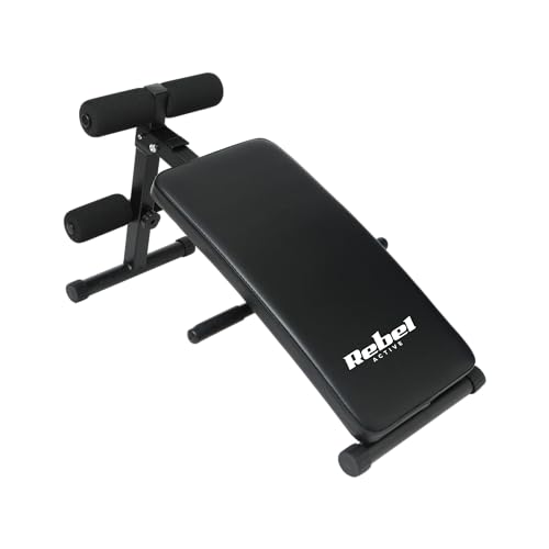 Einstellbare Faltbare Gewichtsbank für Bauchmuskelübung REBEL ACTIVE RBA-2005, Schwarz Einstellbare Faltbare Gewichtsbank für Bauchmuskelübung REBEL ACTIVE RBA-2005, Schwarz von Rebel