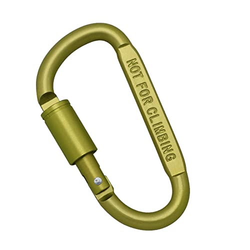 D-Ring-Verschlusskarabiner für den Außenbereich, D-Ring-Schlüsselanhänger, robuster Kletterkarabiner, Campingzubehör, D-Ring-Verschlussclip von Rebellious