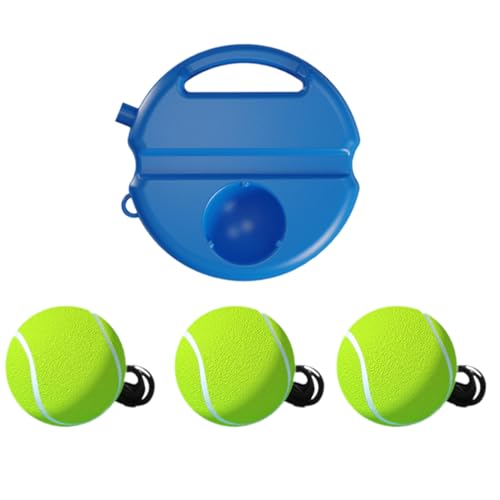 Rebellious Tennistrainer mit Saitenball, tragbares Trainingswerkzeug, Einzel-Tennis-Übungsgerät für Anfänger, Sport, tragbar, Tennistrainer von Rebellious