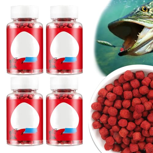 Magic Baits Universal Lockstoff Angeln Duftköder Outdoor Angeln Zubehör, Karpfen Futter Frisch und Feucht,40g Karpfen Futter Faule Pellets Schnelles Anschließen für Alle Süßwasserfische (4 Stück) von Recitem