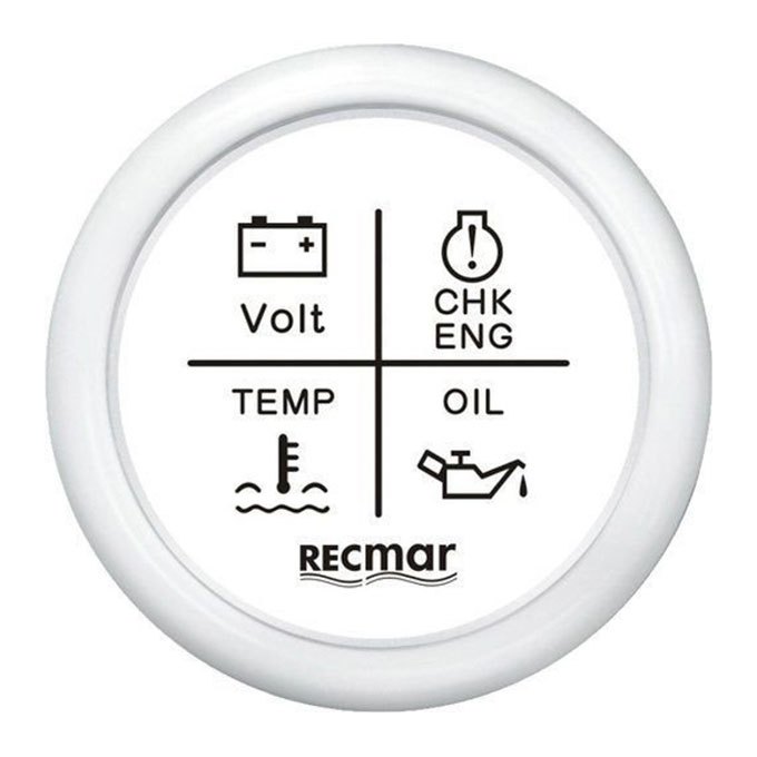 Recmar Combination Gauge 12-24v Weiß 51 mm Recmar Combination Gauge 12-24v Weiß 51 mm von Recmar