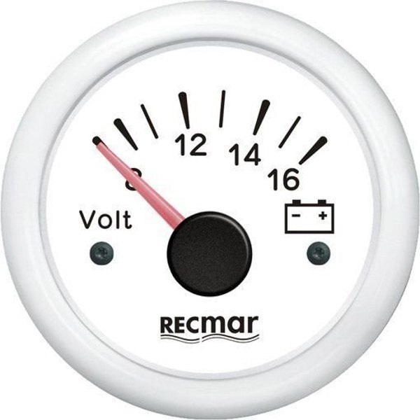 Recmar Voltmeter 8-16v Weiß 51 mm Recmar Voltmeter 8-16v Weiß 51 mm von Recmar