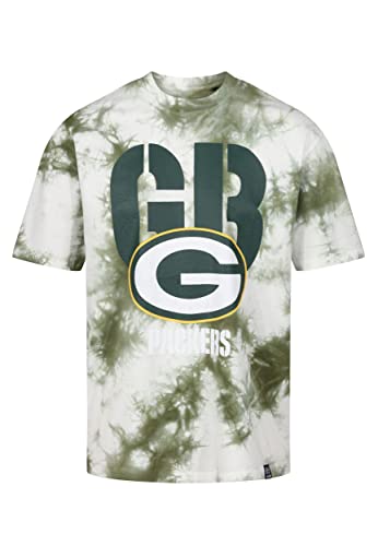 Recovered Green Bay Packers NFL Tie-Dye Relaxed Oversized T-Shirt Green White - M von Recovered