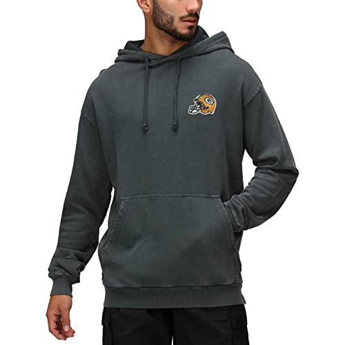Recovered Hoody - NFL Green Bay Packers Black Washed - XL von Recovered