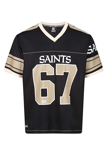 Recovered New Orleans Saints Black NFL Oversized Jersey Trikot Mesh Relaxed Top - M von Recovered