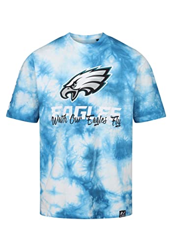 Recovered Philadelphia Eagles NFL Tie-Dye Relaxed Oversized T-Shirt Blue White - L Recovered Philadelphia Eagles NFL Tie-Dye Relaxed Oversized T-Shirt Blue White - L von Recovered