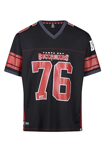 Recovered Tampa Bay Buccaneers Pewter Black NFL Oversized Jersey Trikot Mesh Relaxed Top - XL von Recovered