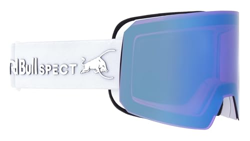 Red Bull Spect Eyewear Herren REIGN-03 Ski Goggle, White/Light Blue Snow, Purple with Light Blue Mirror, L von Red Bull Spect Eyewear