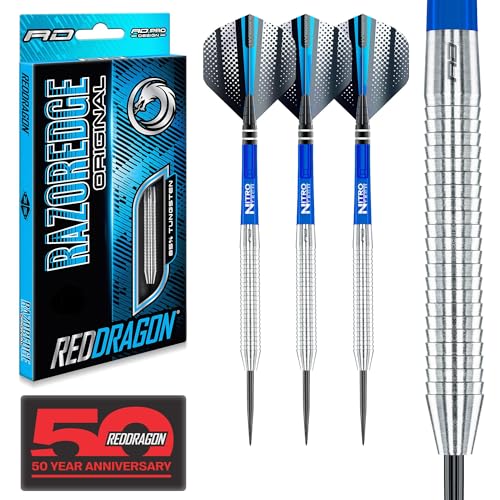 RED DRAGON Razor Edge Original Dartpfeile Tungsten Profi Steel Darts mit Flights und Schäfte (21.0, Gramm) RED DRAGON Razor Edge Original Dartpfeile Tungsten Profi Steel Darts mit Flights und Schäfte (21.0, Gramm) von Red Dragon