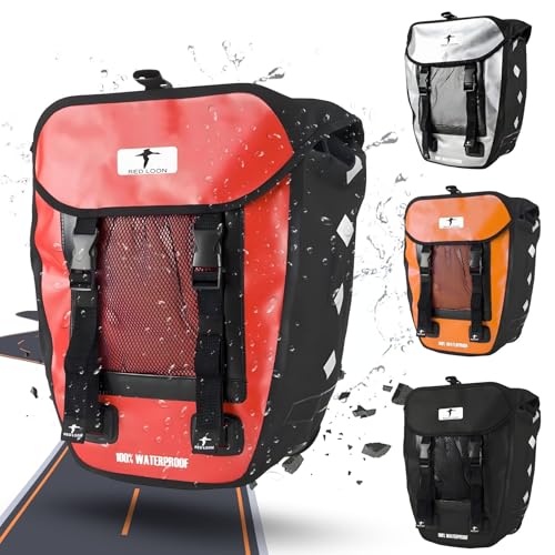 Red Loon 1 x robuste Fahrradtasche aus LKW-Plane – wasserdichte Packtasche für Gepäckträger in Rot Red Loon 1 x robuste Fahrradtasche aus LKW-Plane – wasserdichte Packtasche für Gepäckträger in Rot von Red Loon