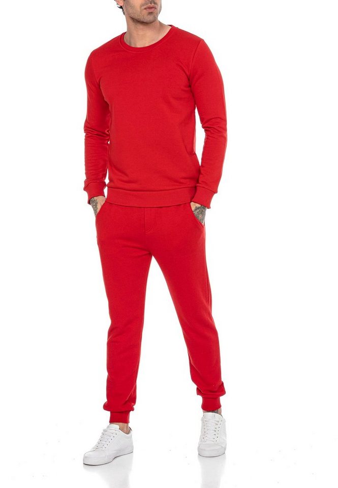RedBridge Jogginganzug Red Bridge Herren Jogginganzug Set Sweatshirt Hose Premium Basic (Spar-Set, 2-tlg), Premium Qualität, gemütlich, vielseitig von RedBridge
