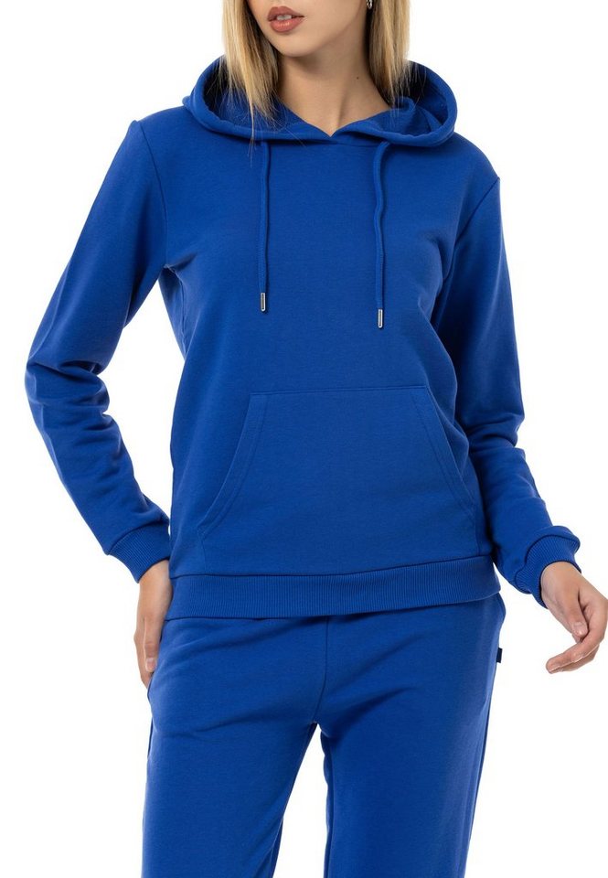 RedBridge Kapuzensweatshirt Red Bridge Damen Kapuzenpullover Hoodie Premium Basic Saxeblau-XS hochwertiger Baumwollmix von RedBridge