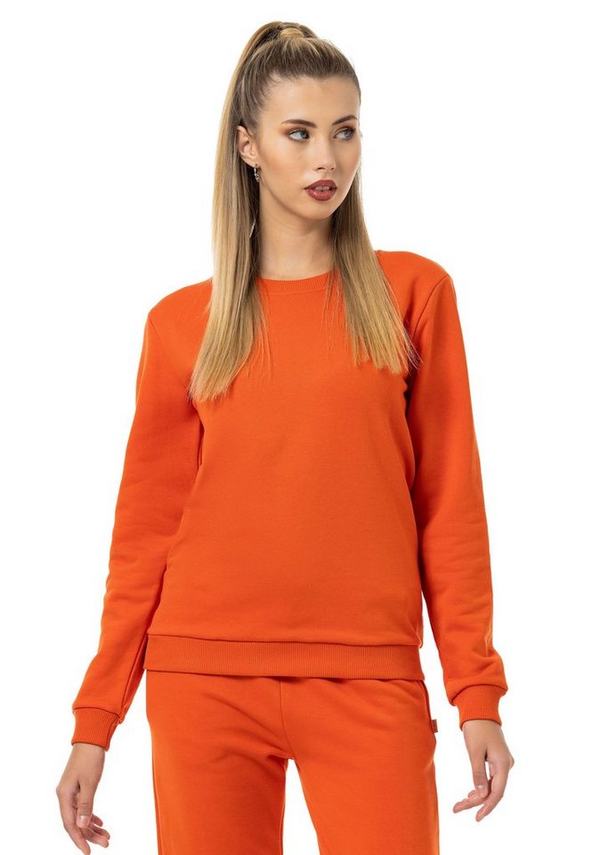 RedBridge Sweatshirt Rundhals Pullover Orange L Premium Qualität von RedBridge