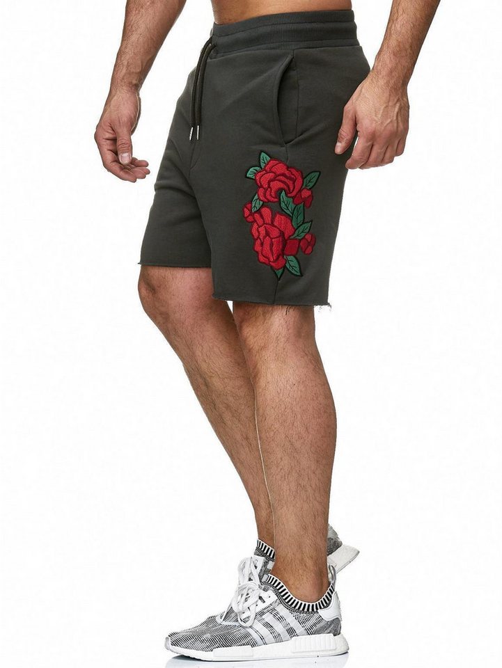 RedBridge Sweatshorts Red Bridge Herren Shorts Kurze Hose Sport-Shorts fransiges Beinende von RedBridge