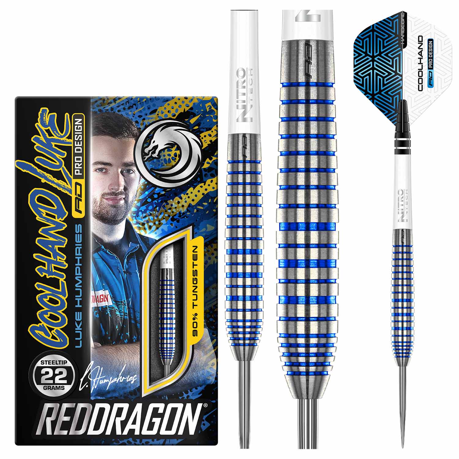 Luke Humphries TX3 Cool Blue S.E. Steeldarts 22g von RedDragon