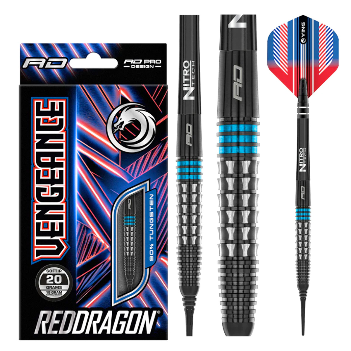 Vengeance Blue Softdarts 90% 20g von RedDragon