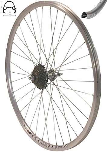 Redondo 28 Zoll Hinterrad Laufrad Hohlkammer V-Prof Felge + 7-Fach Kranz Silber Redondo 28 Zoll Hinterrad Laufrad Hohlkammer V-Prof Felge + 7-Fach Kranz Silber von Redondo