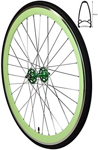 Redondo 28 Zoll Vorderrad Singlespeed Fixie Laufrad Felge Grün Schwarz + Reifen Redondo 28 Zoll Vorderrad Singlespeed Fixie Laufrad Felge Grün Schwarz + Reifen von Redondo