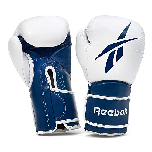 Leather Boxing Gloves - 12oz Blue von Reebok