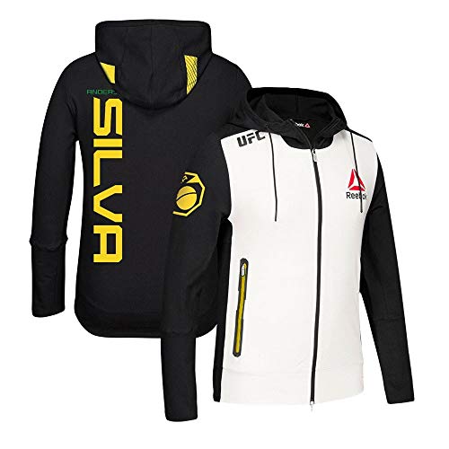 Reebok Anderson Silva UFC Fight Kit Full-Zip Official Black Walkout Hoodie von Reebok