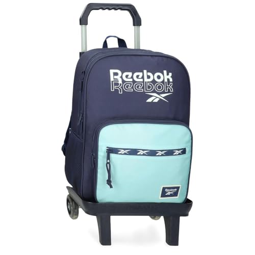 Reebok Andrew Rucksack mit Doppelfach, mit Wagen in Blau, 30 x 40 x 12 cm, Polyester, 14,4 l, blau, Talla única, Rucksack mit Doppelfach und Trolley Reebok Andrew Rucksack mit Doppelfach, mit Wagen in Blau, 30 x 40 x 12 cm, Polyester, 14,4 l, blau, Talla única, Rucksack mit Doppelfach und Trolley von Reebok