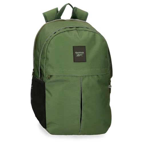 Reebok Arlie Rucksack mit Zwei Fächern, Grün, 33 x 48 x 17 cm, Polyester, 26,93 l, grün, Talla única, Rucksack mit doppeltem Fach von Reebok