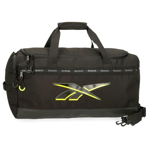 Reebok Berlin Reisetasche, Schwarz, 55 x 28 x 21,5 cm, Polyester, von Joumma Bags, Schwarz, Talla única, Reisetasche von Reebok