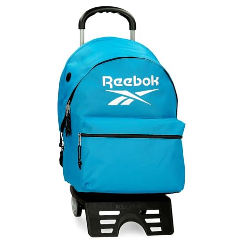 Reebok Boston Schulrucksack mit Trolley, Blau, 31 x 44 x 17,5 cm, Polyester, 23,87 l von Joumma Bags, blau, Schulrucksack mit Trolley von Reebok
