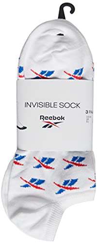 Reebok Unisex Socken Cl Fo Invisible Sock 3P, White/Vecblu/Vecred, GG6680, M von Reebok