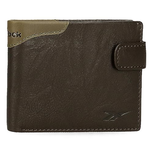 Reebok Club-Geldbörse Horizontal mit Klickverschluss, Braun, 11 x 8,5 x 1 cm Leder, braun, Talla única, Horizontale Brieftasche mit Klickverschluss Reebok Club-Geldbörse Horizontal mit Klickverschluss, Braun, 11 x 8,5 x 1 cm Leder, braun, Talla única, Horizontale Brieftasche mit Klickverschluss von Reebok