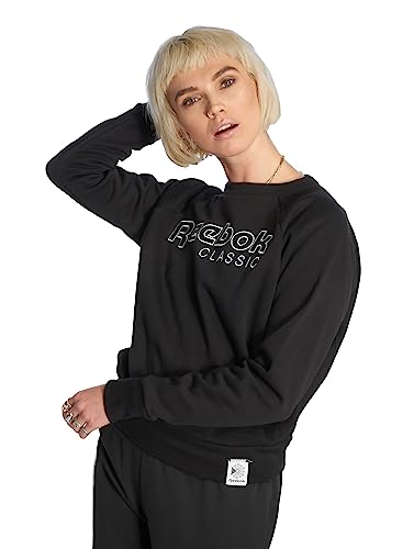 Reebok Ac Iconic FL Crew Damen-Sweatshirt S Schwarz Reebok Ac Iconic FL Crew Damen-Sweatshirt S Schwarz von Reebok